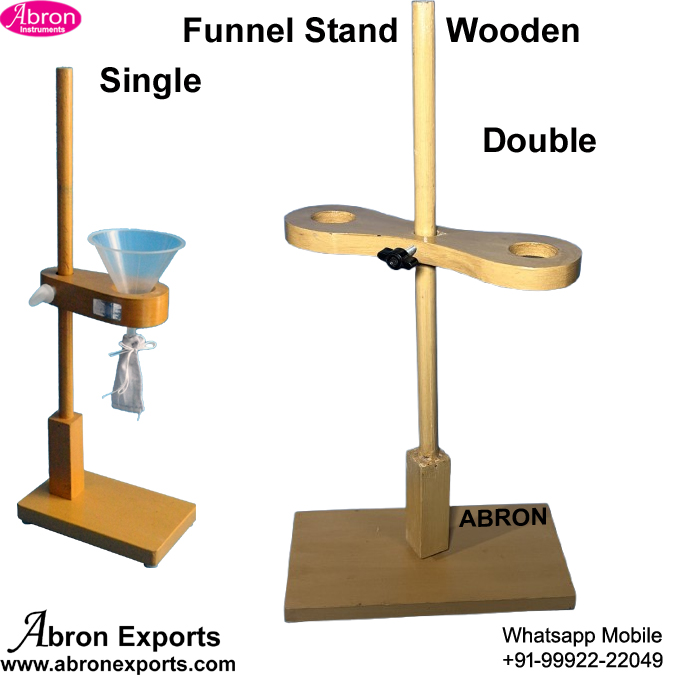 Funnel Stand Wooden Double Funnel Holder 1Base 1Rod 10pc Abron AC-609BF2 
